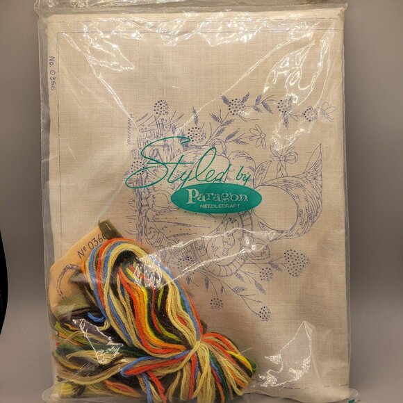 Paragon Needlecraft Hummel Chick Girl Pillow Linen Crewel Kit 14 x 14 - Picture 5 of 5